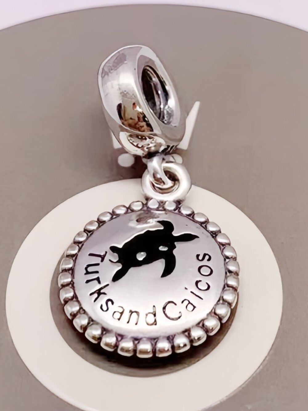 PANDORA RARE Exclusive Turks & Caicos Travel Sterling Silver Dangle Charm